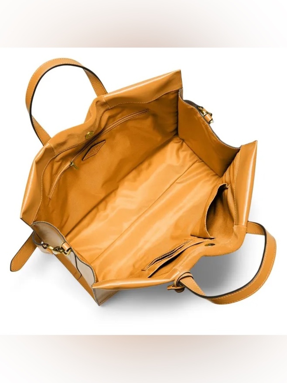 Fossil Carmen Large Tote Mustard Gold - Picture 2 of 8